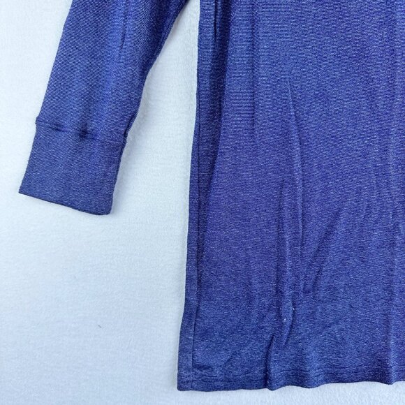 NWT Michael Stars Tunic Womens Medium Blue Top Layer Shiny Preppy Y2k Retro - Picture 4 of 14